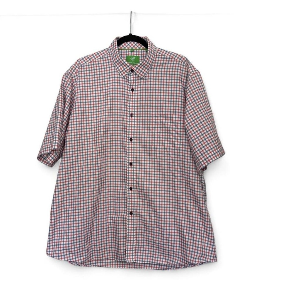 Forsyth of Canada short sleeve men's non iron 100% cotton shirt SZ XL